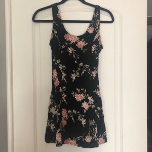 4/$25 Mini Black Floral Dress